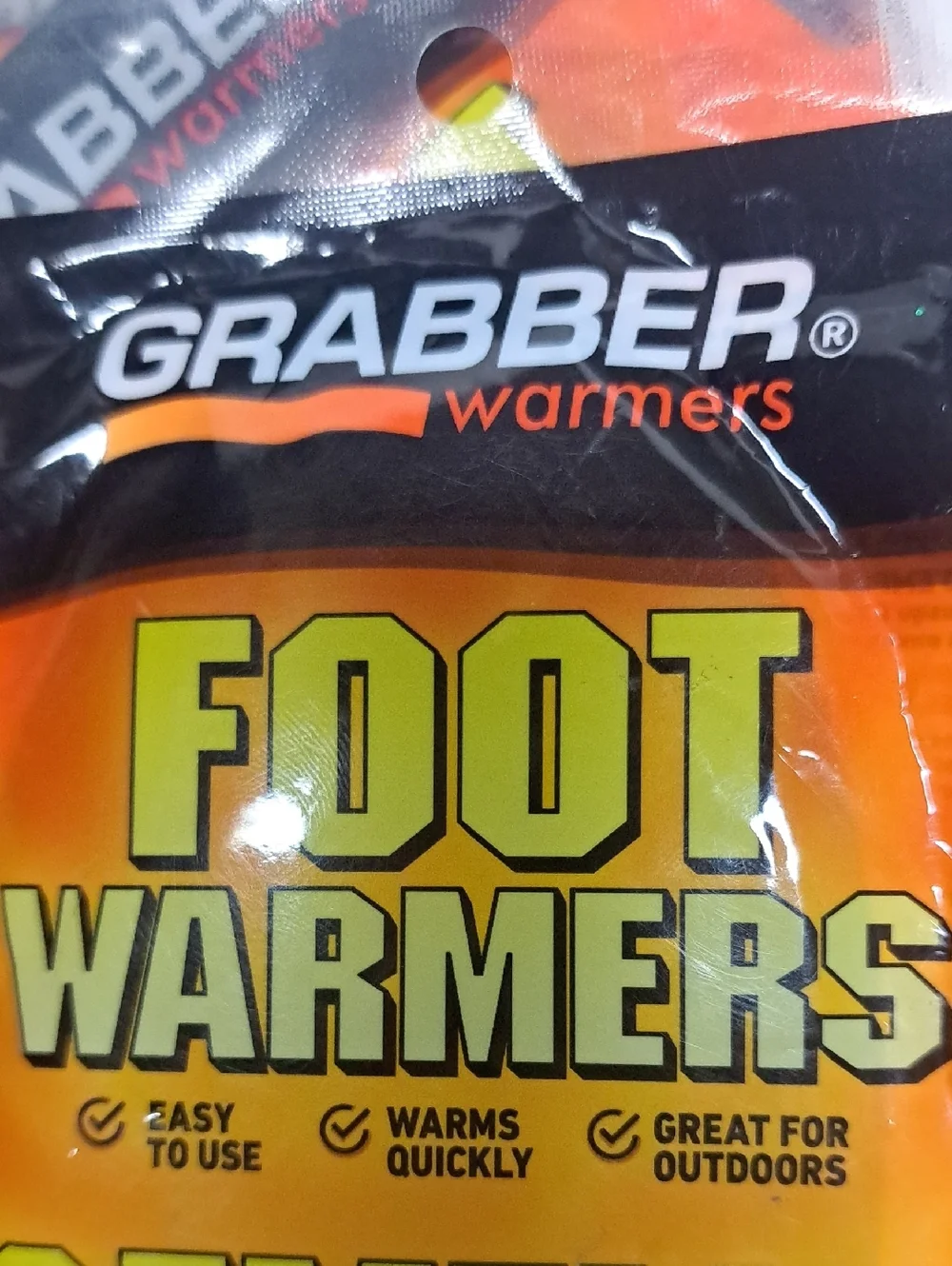 GRABBER  WARMERS 8 Pairs Foot Warmers Disposable Insoles - Orange